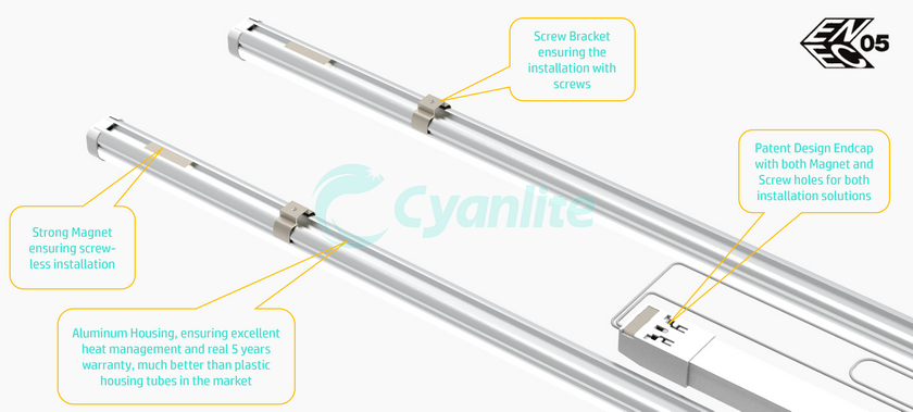 FITO fluorescent T8 tube retrofit replacement